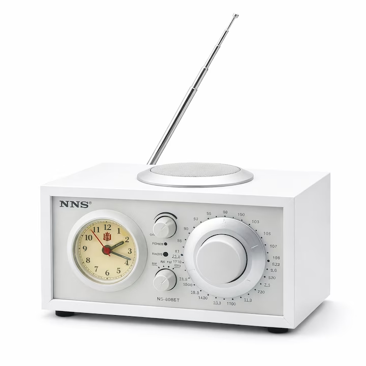 Radio Retro Rovolt NS sunet clar cu Bluetooth, FM/AM/SW, MP3 Player, TWS, AUX, Ceas analog si difuzor integrat