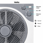 Ventilator Box Fan 12 Inch, 40W, 3 Viteze, Timer Integrat, Moduri Natural/Sleep, Funcționare Silențioasă, Ventilație Puternică pentru Casă și Birou