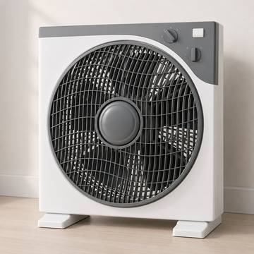 Ventilator Box Fan 12 Inch, 40W, 3 Viteze, Timer Integrat, Moduri Natural/Sleep, Funcționare Silențioasă, Ventilație Puternică pentru Casă și Birou