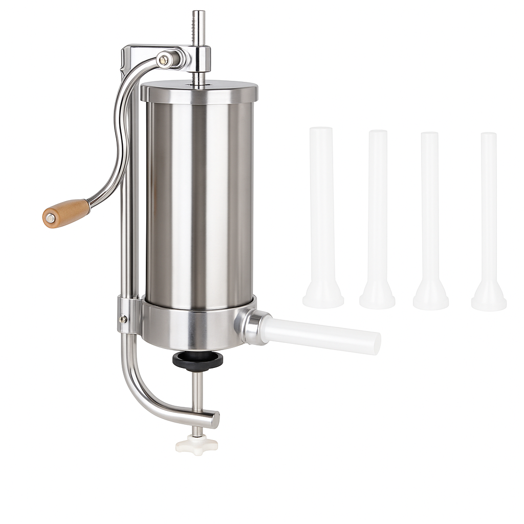 Aparat umplut carnati vertical 3kg ,material inox calitate premium