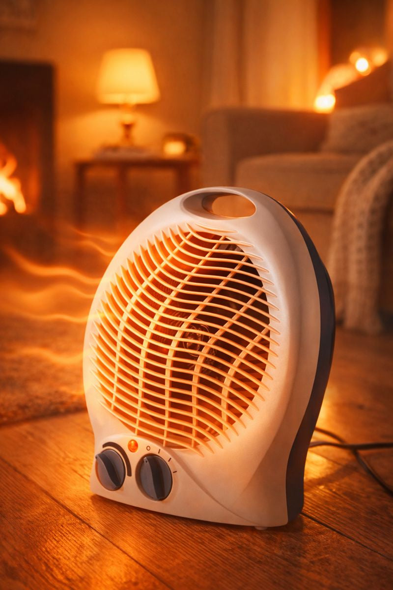 Aerotermă electrică de 2000 W, ideală pentru încălzirea rapidă a încăperilor mici și medii.