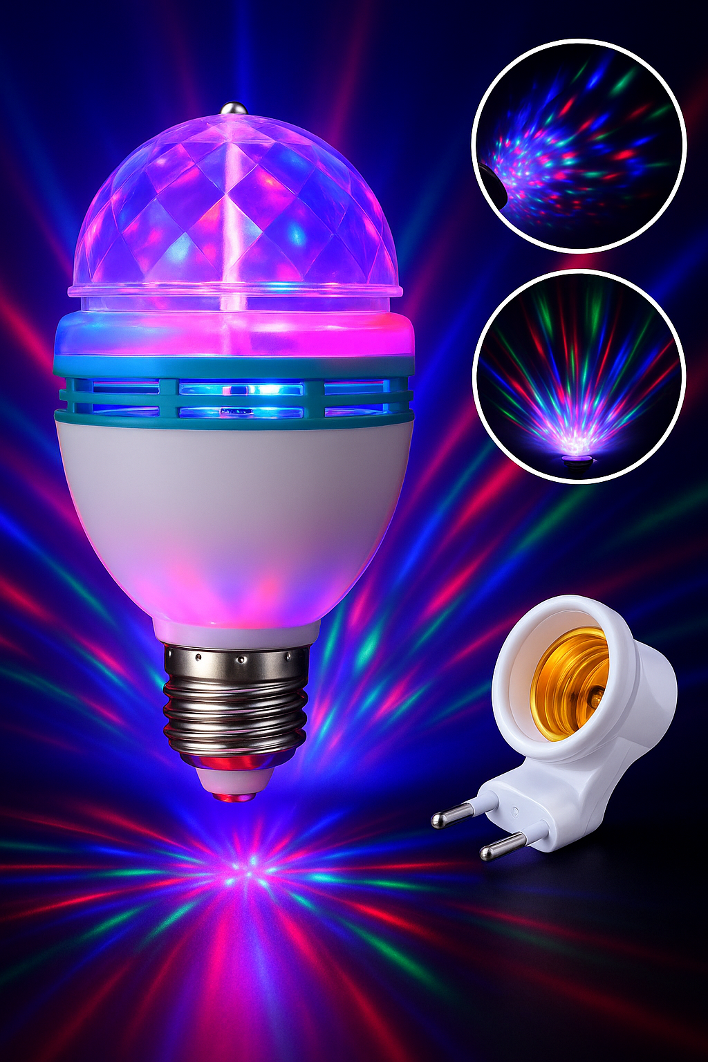 Bec disco rotativ efecte luminoase