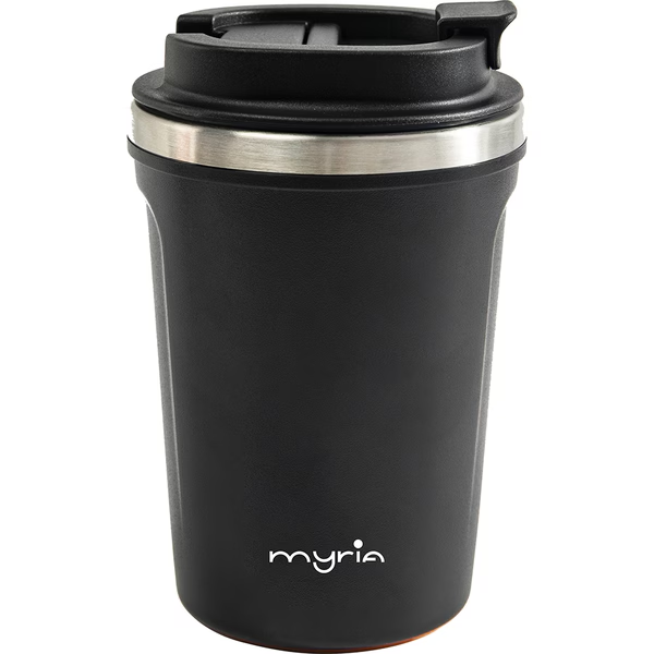 Cana calatorie MYRIA MY4487BK, 0.38l, inox, negru