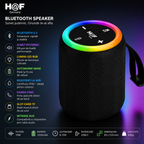 Boxă Portabilă Wireless HOF Sound Joy, Bluetooth, 10W, USB Type-C, LED RGB, Autonomie Mare, Compactă