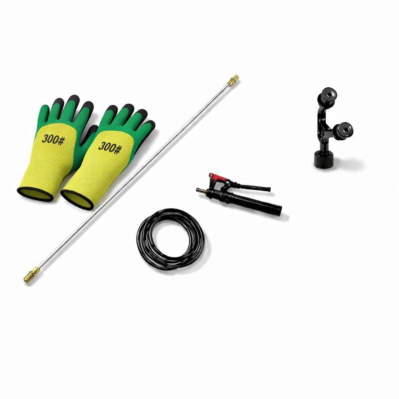 Lance metalică extensibilă 2,5m pentru stropit pomi și plante, cu mâner ergonomic și mănuși de lucru incluse