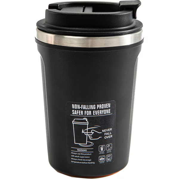 Cana calatorie MYRIA MY4487BK, 0.38l, inox, negru