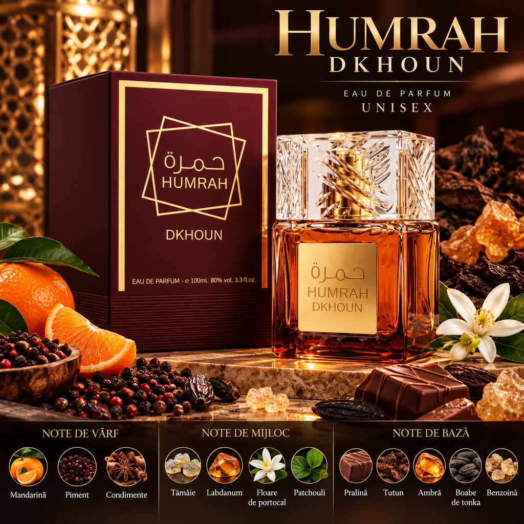 Parfum Arabesc Humrah Dkhoun Unisex - Apă de Parfum (100ml)