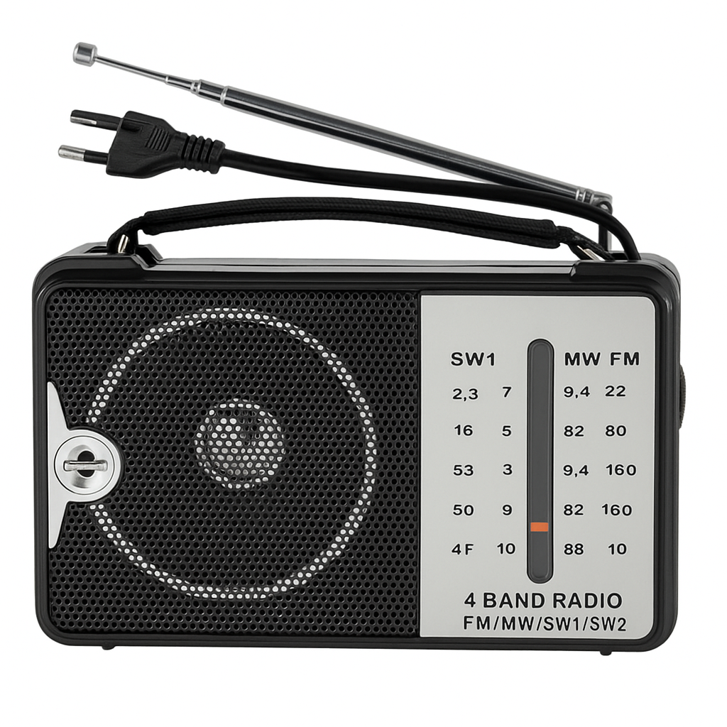 Radio portabil, AM/FM, 230V, 16 x 11 x 5.7 cm, Negru