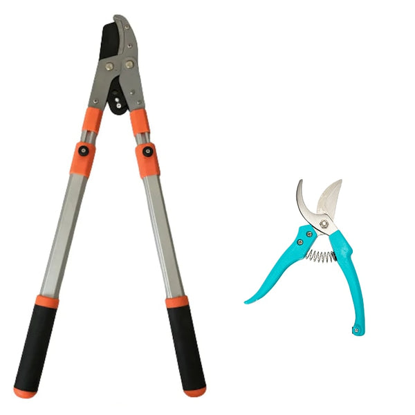 Pachet Foarfeca extensibila telescopica pentru crengi cu manere ergonomice, 50-100 cm + foarfeca mica pentru gradinarit, pentru vie