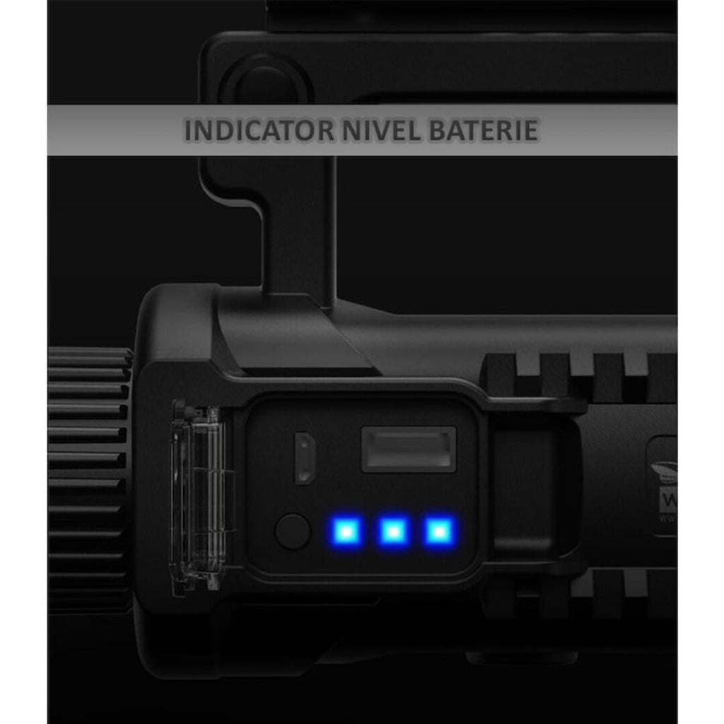 Lanterna LED Reincarcabila cu Maner si Functie Powerbank 4 Moduri de Iluminare, Rezistenta la Apa