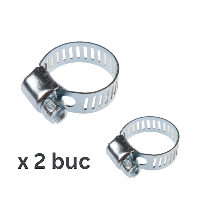 Pachet Comple compus dintr-un Ceas pentru butelie 4 metri de furtun gaz portocali. Piulita butelie gaz cu filet stanga. 2 buc coliere