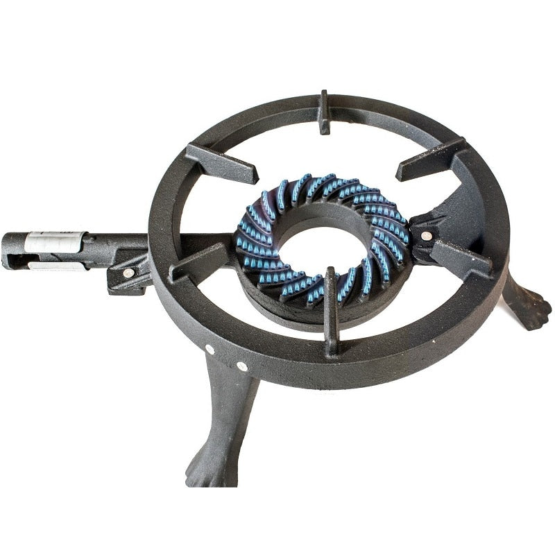 Pachet Arzator rotund exterior, pirostrie din fonta, diametru 33cm + Regulator gaz + 2m furtun