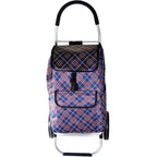 Carucior pentru cumparaturi, piata, incapator, sac 40 l, roti mari, carouri