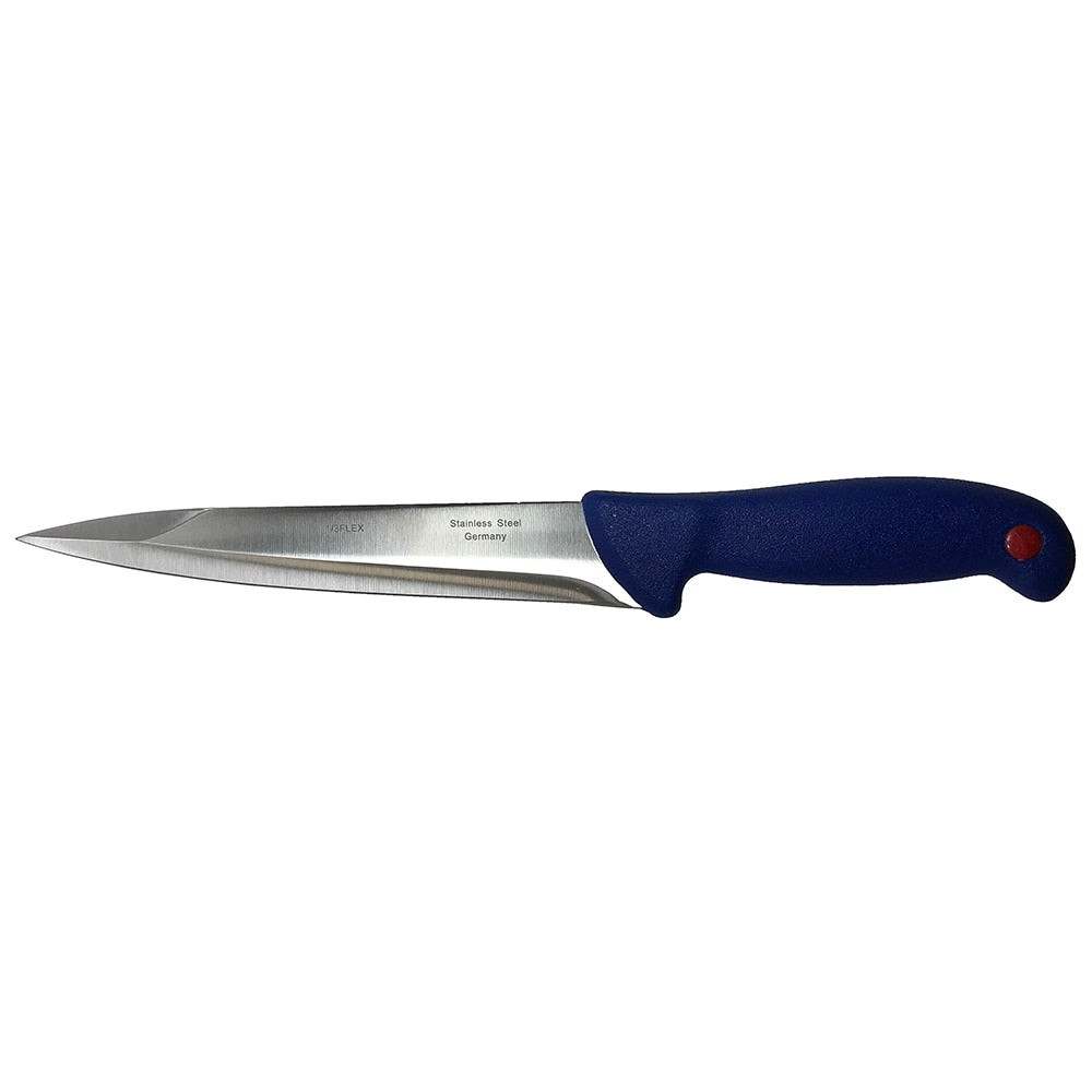 Set cutite profesionale de macelarie, transat, injunghiat, filetat, dezosat, 2 cutite, masat pentru ascutit, DBD084
