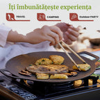 Aragaz Portabil Camping cu Valiza si 2 Rezerve Gaz Butan,  1 Ochi, Aprindere Piezoelectrica, Putere 2.2 kW, Ideal pentru Drumetii, Gratar, Pescuit, Outdoor
