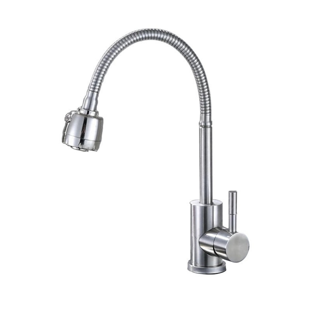 Baterie bucatarie ITALOMIX premium, pipa flexibila 360°, inox SUS304, finisaj satinat, jet reglabil, cartus ceramic, design modern si durabil,1250 g