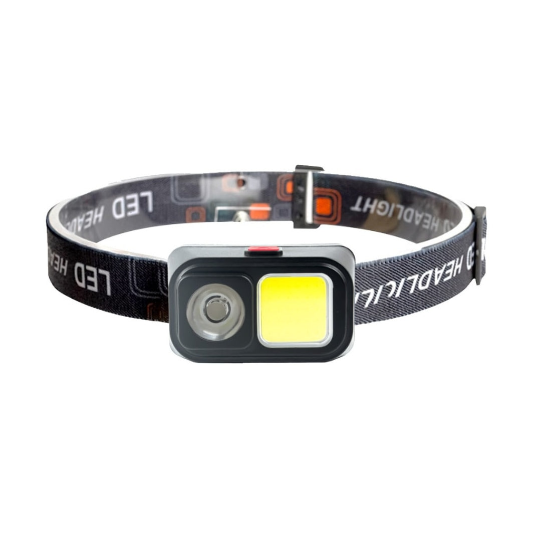 Lanterna de Cap LED + COB, Model D212, Reincarcabila USB, 7 Moduri, Acumulator 14500 Inclus, Luminozitate Ridicata
