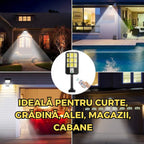 Lampa solara stradala 30w, 150 led, senzor de miscare si lumina, telecomanda, 3 moduri iluminare, ip65