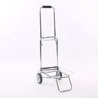 Carucior, cadru si roti metalice, pliabil, cromat, pentru piata + Husa rezerva pentru carucioarele de cumparaturi, culoare neagra