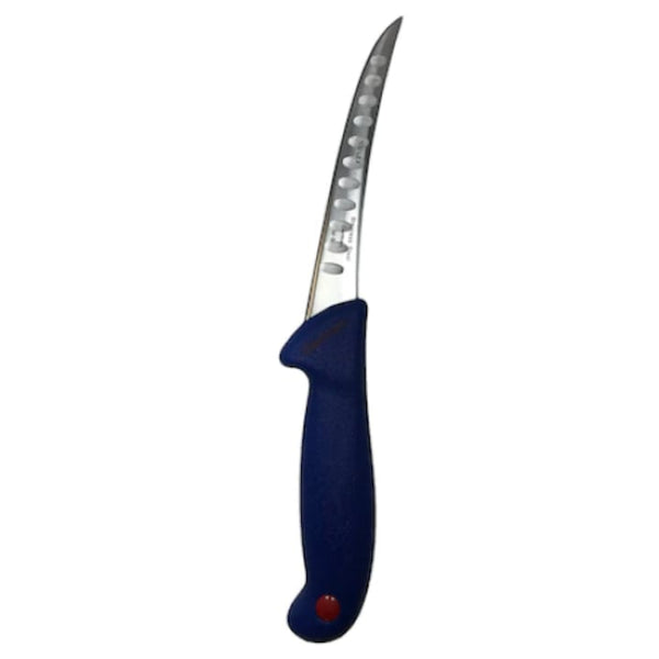 Cutit profesional pentru macelarie, 29 cm, cu alveole, dezosat si fasonat, otel carbon, maner anti alunecare