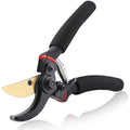 Foarfeca de gradina, 20cm, din otel carbon, Foarfeca profesionala pentru vie, pentru florilor, copacilor si plantelor vii, taierea trandafirilor, design ergonomic, Negru