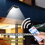 Lampa solara stradala 30w, 150 led, senzor de miscare si lumina, telecomanda, 3 moduri iluminare, ip65