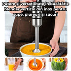 Blender vertical multifunctional 4 in 1 Tocator, Tel, Mixer, Accesorii complete din inox si plastic durabil, viteza reglabila, Design ergonomic