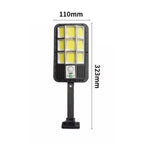 Lampa solara stradala 30w, 150 led, senzor de miscare si lumina, telecomanda, 3 moduri iluminare, ip65