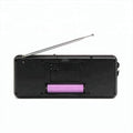 Radio portabil Smartix, USB, SD, Afisaj, Baterie reincarcabila, Negru/rosu