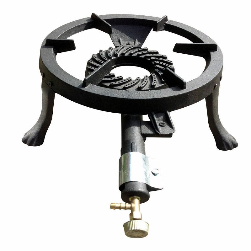 Pachet Arzator rotund exterior, pirostrie din fonta, diametru 33cm + Regulator gaz + 2m furtun