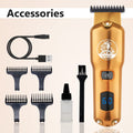 Masina profesionala de tuns VGR V927, USB, Display LCD, 4 capete interschimbabile, aurie, 600mAH
