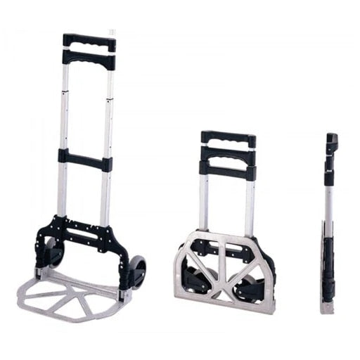 Carucior pentru cumparaturi pliabil cu platforma si maner extensibil, aluminiu, 101 x 39 x 41 cm + Set 2 ansambluri roti din silicon pentru carucior de piata, Naimeed Weel7, Negru