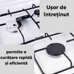 Aragaz portabil cu 3 ochiuri SGS 6003, capac metalic, kit complet conectare butelie si suport pentru ochi, ideal pentru camping sau gatit in aer liber