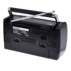 Radio Portabil cu 4 benzi de receptie FM/LW/SW1/SW2, Alimentare 220V / baterii 3x1.5v R20 Leotec, Negru, LW9