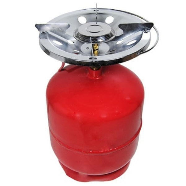 Butelie camping 5L cu arzator integrat solutie portabila cu alimentare GPL pentru gatit in aer liber