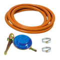Aragaz din sticla securizata, 1 ochi, aprindere pe quartz + Kit reglabil GPL RH-10 + Tub flex 2M