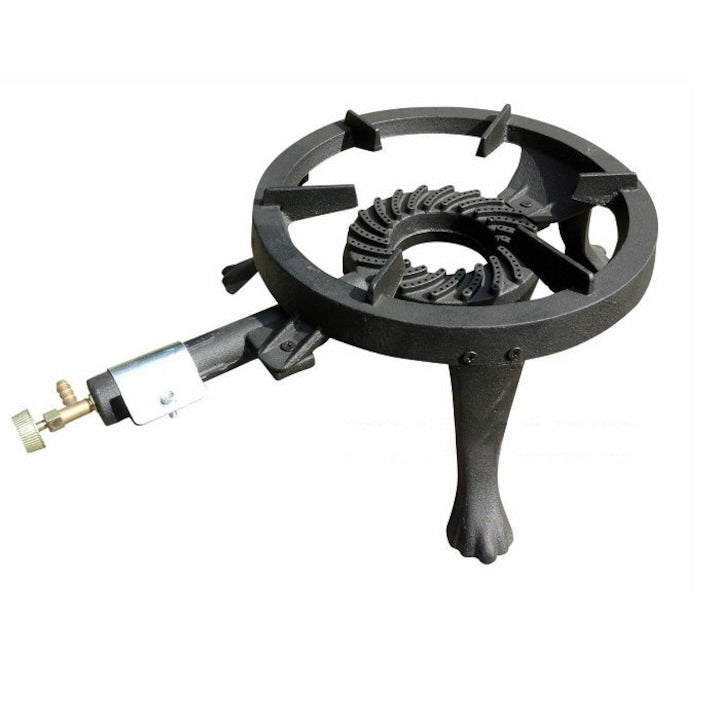 Pachet Arzator rotund din fonta 33 cm + 2M Furtun butelie + 2 Coliere furtun + 1 Ceas butelie + 1 Aprinzator aragaz