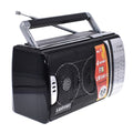 Radio Portabil cu 4 benzi de receptie FM/LW/SW1/SW2, Alimentare 220V / baterii 3x1.5v R20 Leotec, Negru, LW9