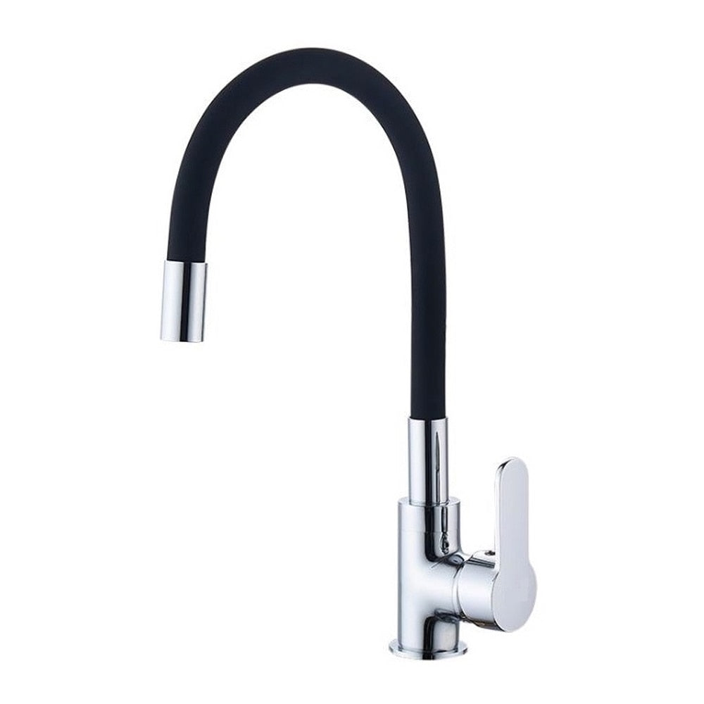 Baterie chiuveta bucatarie flexibila, otel inoxidabil, cu 2 racorduri 60 cm